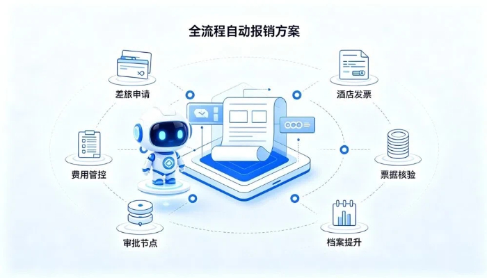 全流程自动报销：助力企业差旅费用管控、票据核验与财务提效！